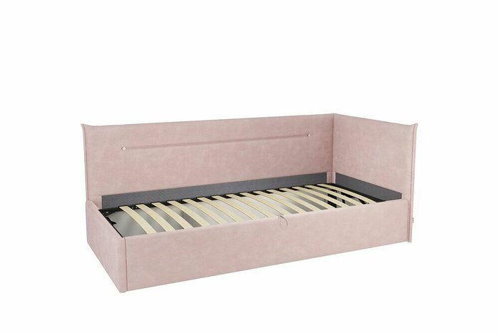 Кровать Альба 90х200 розового цвета с подъемным механизмом - купить Кровати для спальни по цене 27090.0