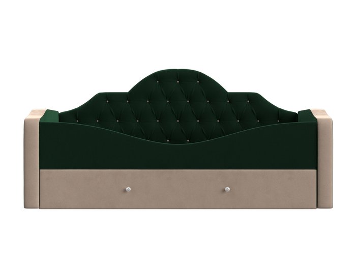 Детская кровать Скаут 72х160 бежево-зеленого цвета  - купить Одноярусные кроватки по цене 37990.0