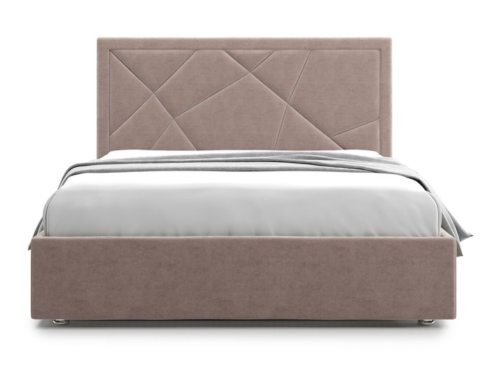 Кровать Premium Milana 3 180х200 коричнево-бежевого цвета с подъемным механизмом - купить Кровати для спальни по цене 77200.0