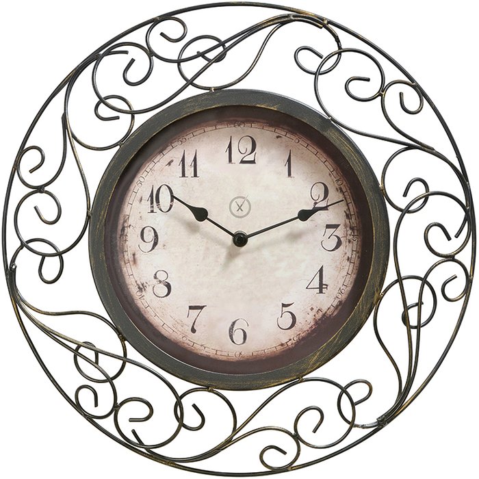 Настенные часы Belfast из металла с орнаментом
