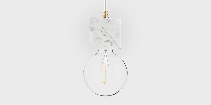 Подвесной светильник Marmor Veldi bianco, Белый - лучшие Потолочные светильники в INMYROOM