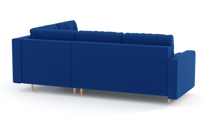 Угловой диван-кровать Палмер синего цвета - лучшие Угловые диваны в INMYROOM
