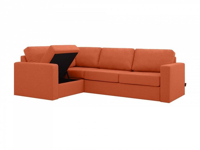 Угловой диван-кровать Peterhof кораллового цвета - лучшие Угловые диваны в INMYROOM