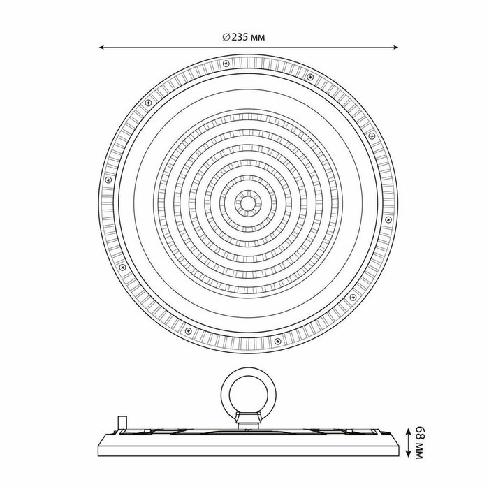 Подвесной светильник ULY-U37D-100W/6500K IP65 GREY (цвет прозрачный) - лучшие Подвесные светильники в INMYROOM Подвесной светильник ULY-U37D-100W/6500K IP65 GREY (цвет прозрачный) - лучшие Подвесные светильники в INMYROOM