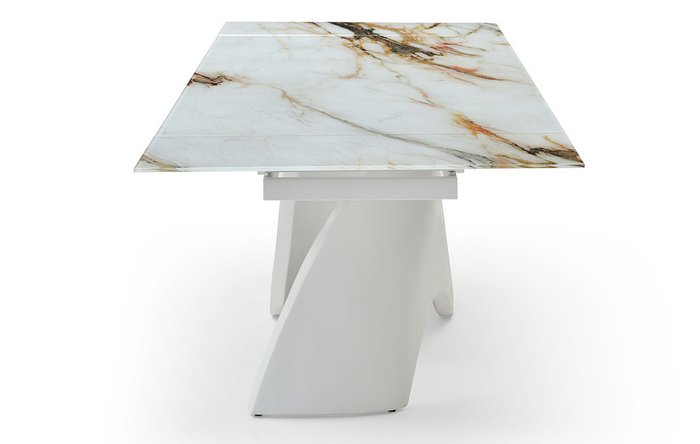Раздвижной обеденный стол Julia 180х100 бело-бежевого цвета - лучшие Обеденные столы в INMYROOM