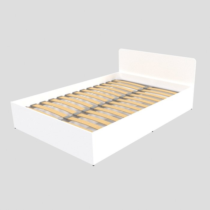 Кровать База 140х200 белого цвета с подъемным механизмом