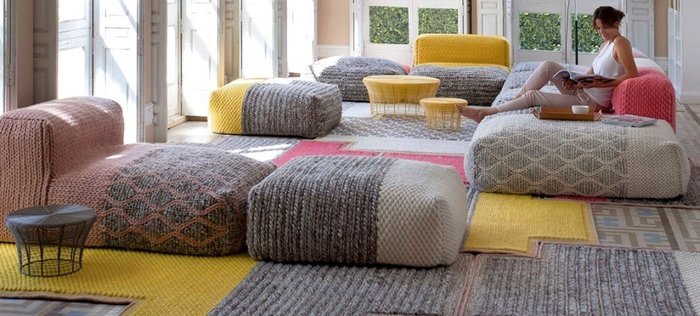 Пуфик Plait из натуральной шерсти - лучшие Бескаркасная мебель в INMYROOM Пуфик Plait из натуральной шерсти - лучшие Бескаркасная мебель в INMYROOM