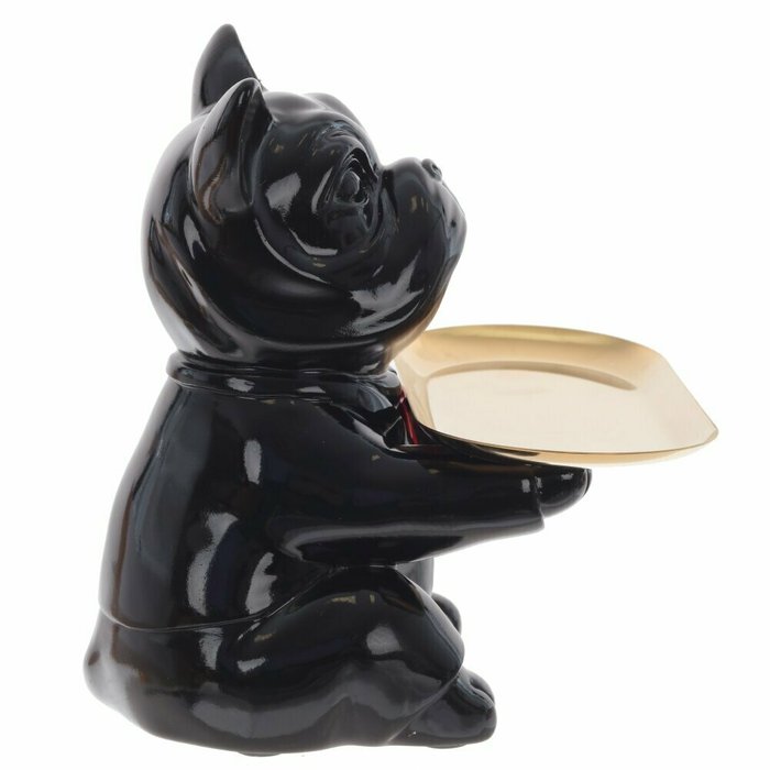 Декоративная фигурка Собака черного цвета - купить Фигуры и статуэтки по цене 3879.0