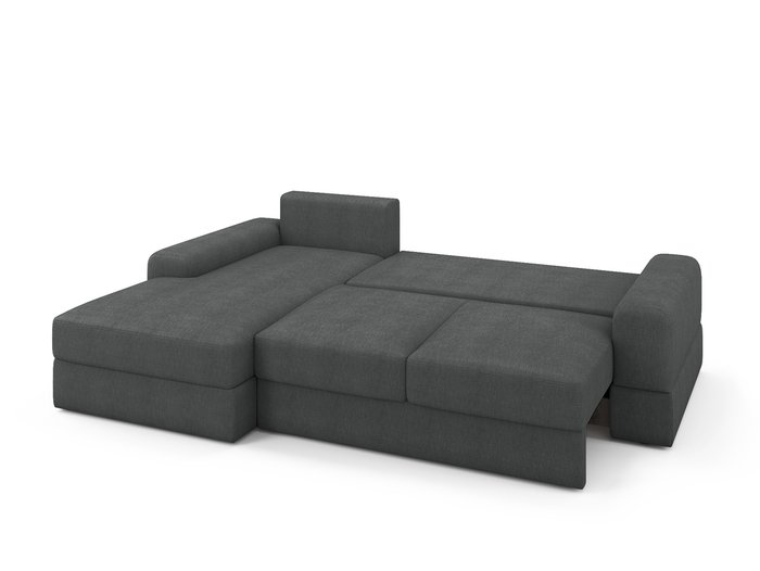 Угловой раскладной диван Elke левый темно-серого цвета - купить Угловые диваны по цене 86100.0