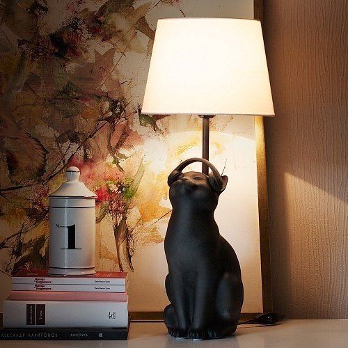 настольная лампа кошка