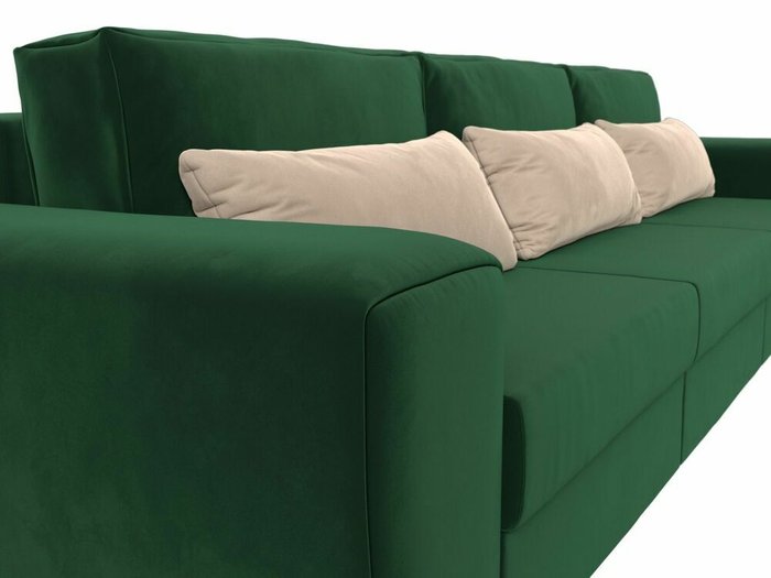 Прямой диван-кровать Лига 008 Long зеленого цвета - лучшие Прямые диваны в INMYROOM