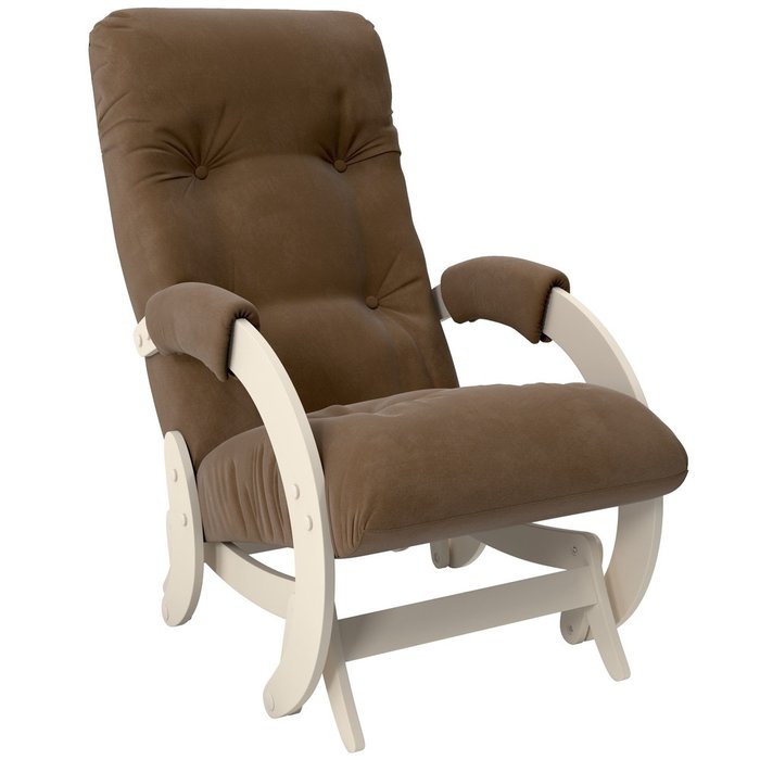 Кресло-глайдер Модель 68 с обивкой коричневого цвета