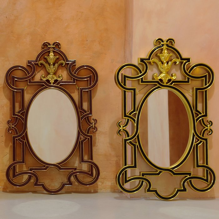 Настенное зеркало Аваллон в раме цвета бронзы - лучшие Настенные зеркала в INMYROOM