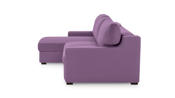 Угловой диван-кровать с оттоманкой Непал сиреневого цвета - лучшие Угловые диваны в INMYROOM