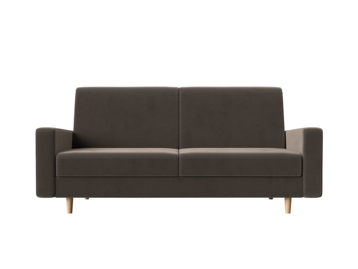 Прямой диван-кровать Бонн коричневого цвета - купить Прямые диваны по цене 28999.0