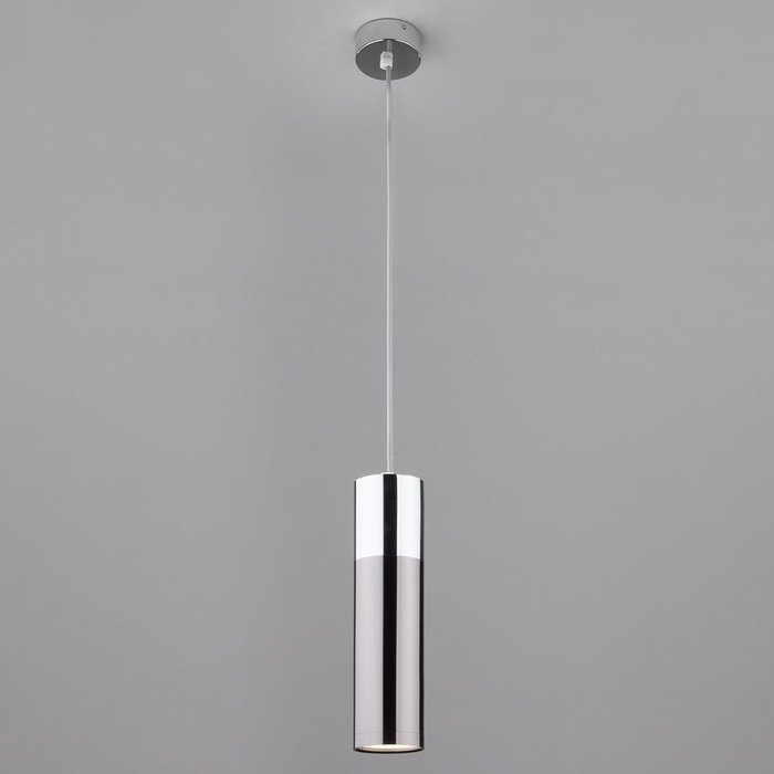Светодиодный подвесной светильник в стиле лофт 50135/1 LED хром/черный жемчуг Double Topper - купить Подвесные светильники по цене 5130.0