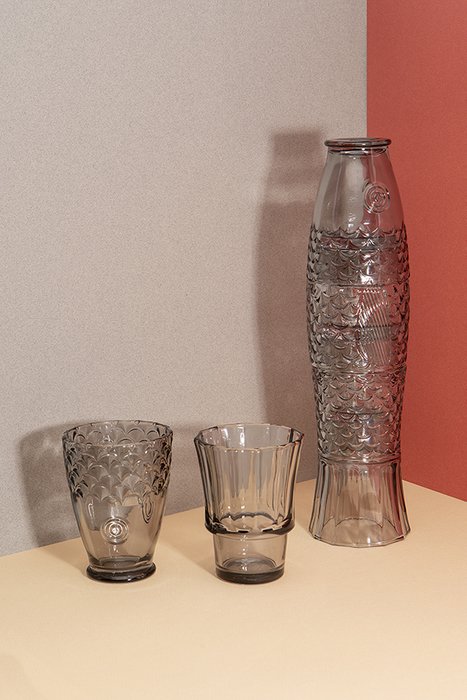 Набор из четырех стаканов Koifish серого цвета - лучшие Бокалы и стаканы в INMYROOM