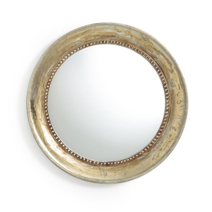 Настенное зеркало Afsan диаметр 60 золотистого цвета