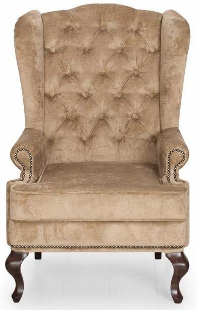 Кресло каминное Largo с ушками дизайн 19 бежевого цвета - купить Интерьерные кресла по цене 49490.0