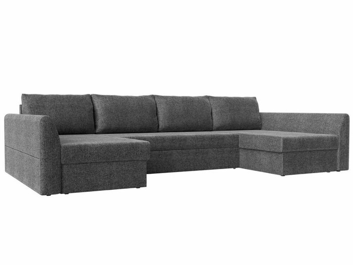 Угловой диван-кровать Гесен серого цвета