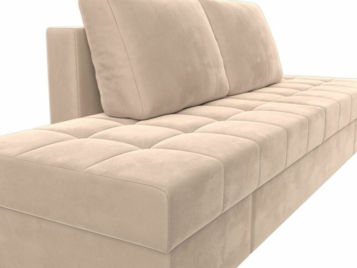 Прямой диван трансформер Сплит бежевого цвета - лучшие Прямые диваны в INMYROOM