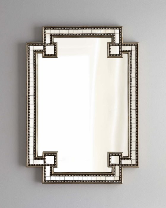 Настенное зеркало Йорк 65х96 серебряного цвета - купить Настенные зеркала по цене 31850.0