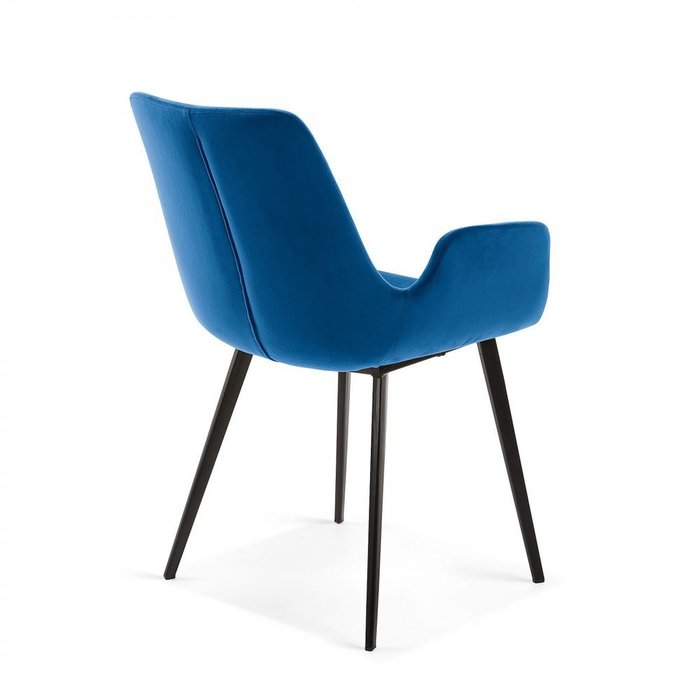 Стул Hermann из велюра синего цвета - лучшие Обеденные стулья в INMYROOM