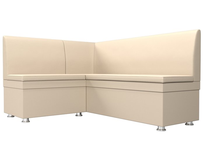 Угловой диван Уют бежевого цвета (экокожа) левый угол - лучшие Угловые диваны в INMYROOM