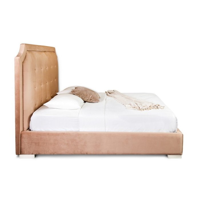 Кровать Selection 180х200 бежево-коричневого цвета с решеткой - купить Кровати для спальни по цене 104880.0 Кровать Selection 180х200 бежево-коричневого цвета с решеткой - купить Кровати для спальни по цене 104880.0