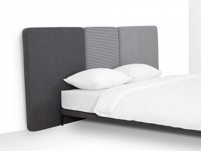 Кровать Licata 160х200 композиция 2 серого цвета - лучшие Кровати для спальни в INMYROOM