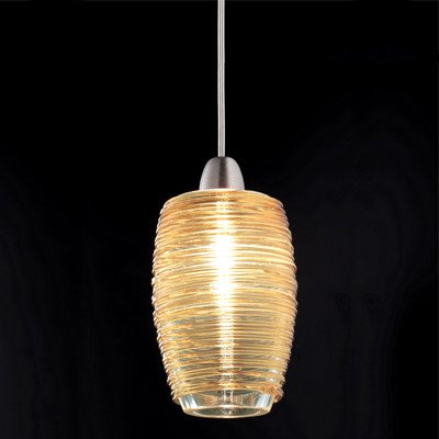 Подвесной светильник Vistosi  из муранского стекла цвета топаз выполнен в виде кокона - купить Подвесные светильники по цене 17000.0