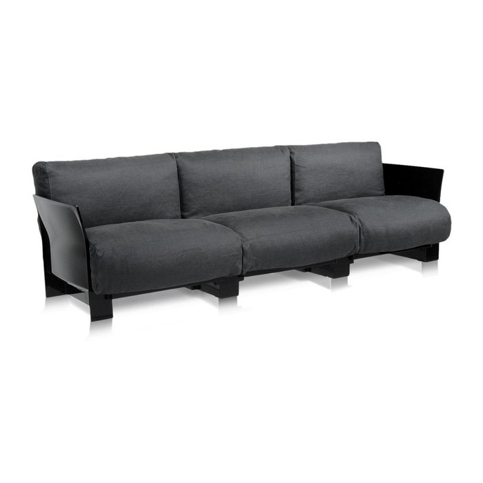 Диван Pop трехместный темно-серого цвета - купить Прямые диваны по цене 324961.0