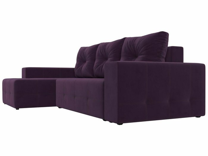Угловой диван-кровать Перри темно-фиолетового цвета левый угол - лучшие Угловые диваны в INMYROOM
