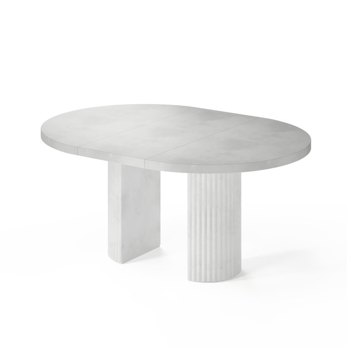Раздвижной обеденный стол Далим белого цвета - купить Обеденные столы по цене 159196.0