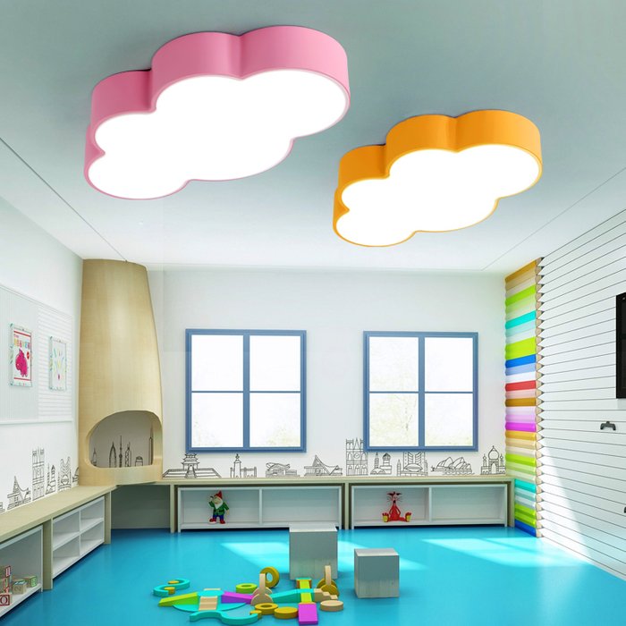 Потолочный светильник Cloud M розового цвета - купить Потолочные светильники в детскую по цене 16640.0