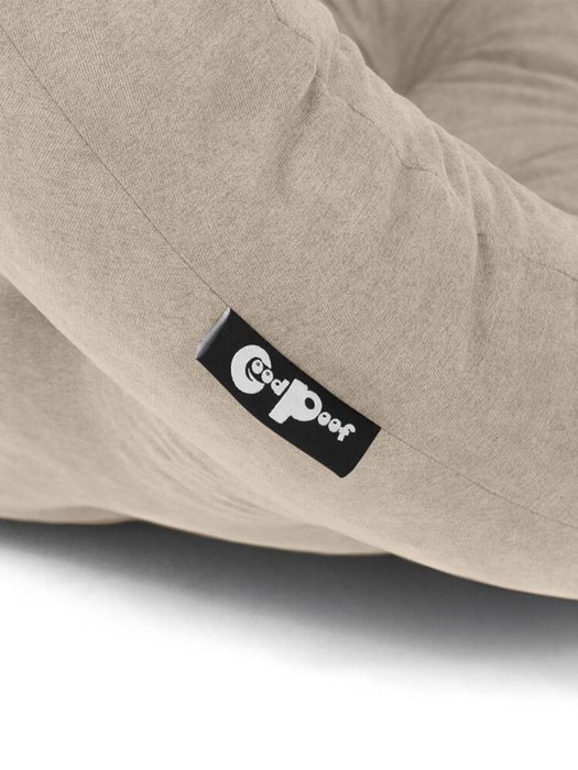 Бескаркасное кресло-матрас Футон Natural Linen светло-бежевого цвета - лучшие Бескаркасная мебель в INMYROOM