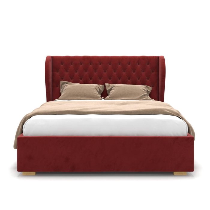 Кровать Lauren бордовая 200х200 - лучшие Кровати для спальни в INMYROOM
