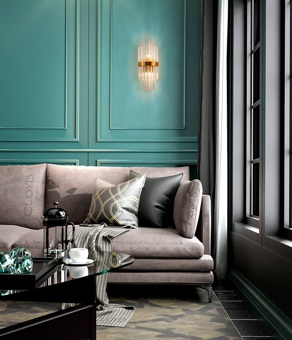 Бра Cloyd BROTIGAN-B W2 / выс. 55 см - латунь - купить Бра и настенные светильники по цене 17640 Бра Cloyd BROTIGAN-B W2 / выс. 55 см - латунь - купить Бра и настенные светильники по цене 17640