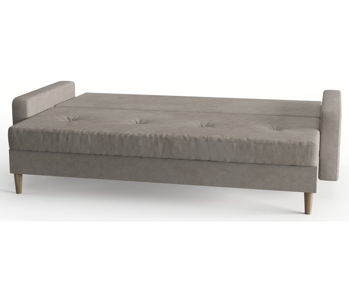 Диван-кровать из велюра Basel светло-серого цвета - лучшие Прямые диваны в INMYROOM