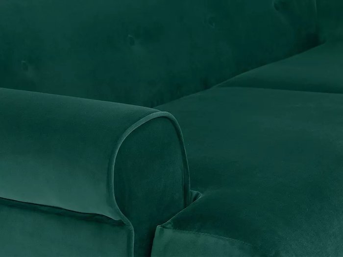 Диван Italia L темно-зеленого цвета с черными ножками - лучшие Прямые диваны в INMYROOM