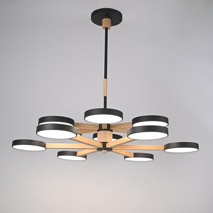 Подвесная люстра TURNA DBL L12 Black - купить Подвесные люстры по цене 41180.0