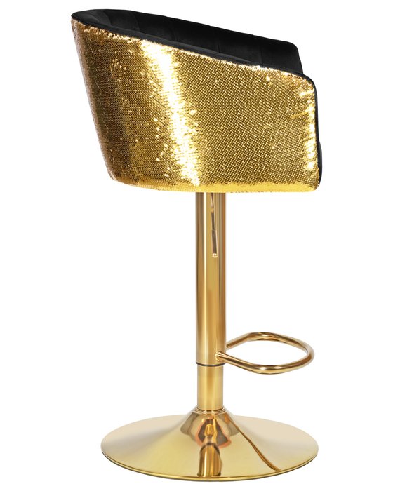 Стул барный Darcy Shiny черно-золотого цвета - лучшие Барные стулья в INMYROOM
