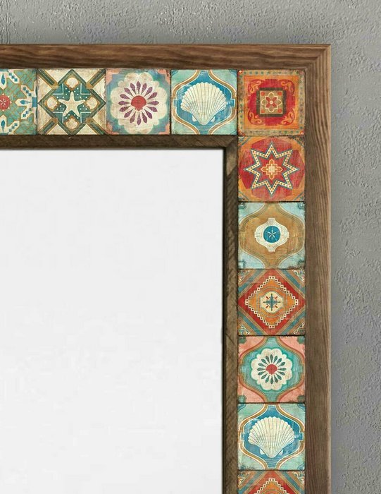 Настенное зеркало 53x73 с рамкой из натурального камня - лучшие Настенные зеркала в INMYROOM