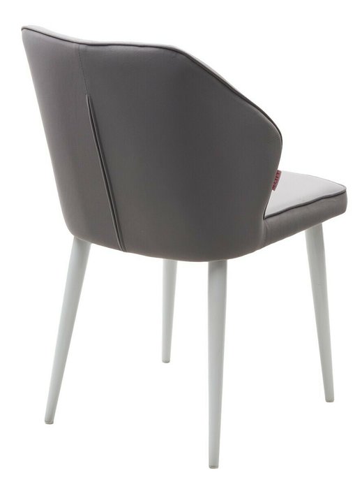 Стул Seattle серого цвета с белыми ножками - купить Обеденные стулья по цене 6700.0