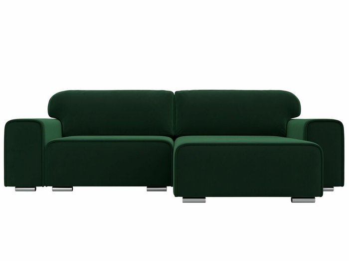 Угловой диван-кровать Лига 029 темно-зеленого цвета правый угол - купить Угловые диваны по цене 66999.0