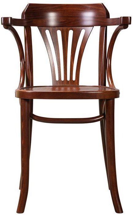 Стул Катрин с подлокотниками и каркасом из массива бука цвета орех - лучшие Обеденные стулья в INMYROOM