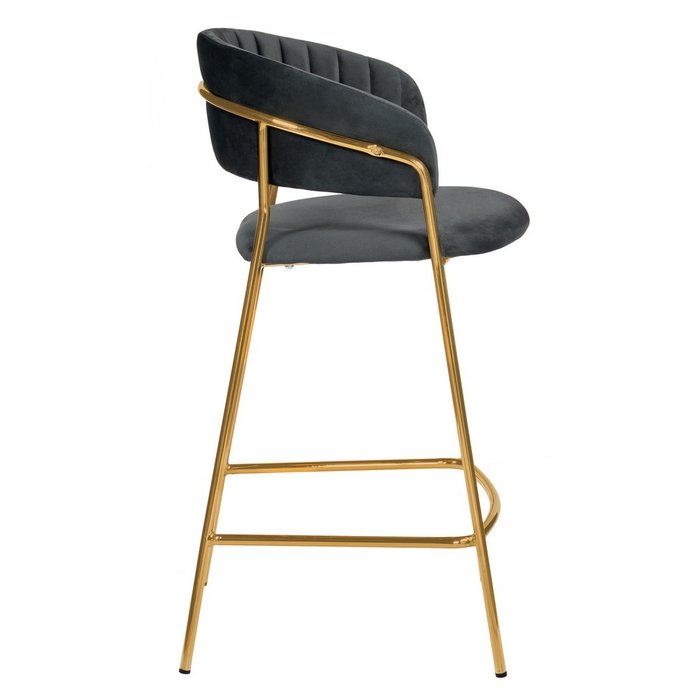 Полубарный стул Turin черно-золотого цвета - лучшие Барные стулья в INMYROOM