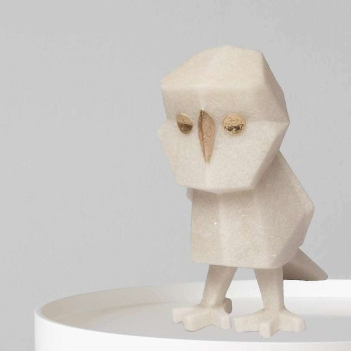 Статуэтка из камня Stone Owl белого цвета - лучшие Фигуры и статуэтки в INMYROOM
