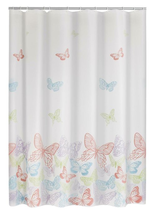 Штора для ванных комнат Papillon полупрозрачный/цветной