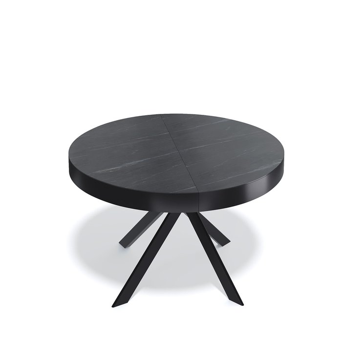 Стол обеденный раздвижной VR120 серо-черного цвета